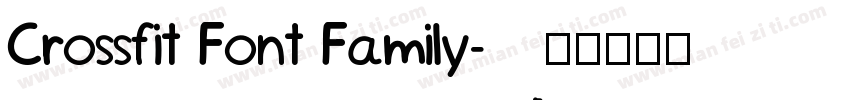 Crossfit Font Family字体转换